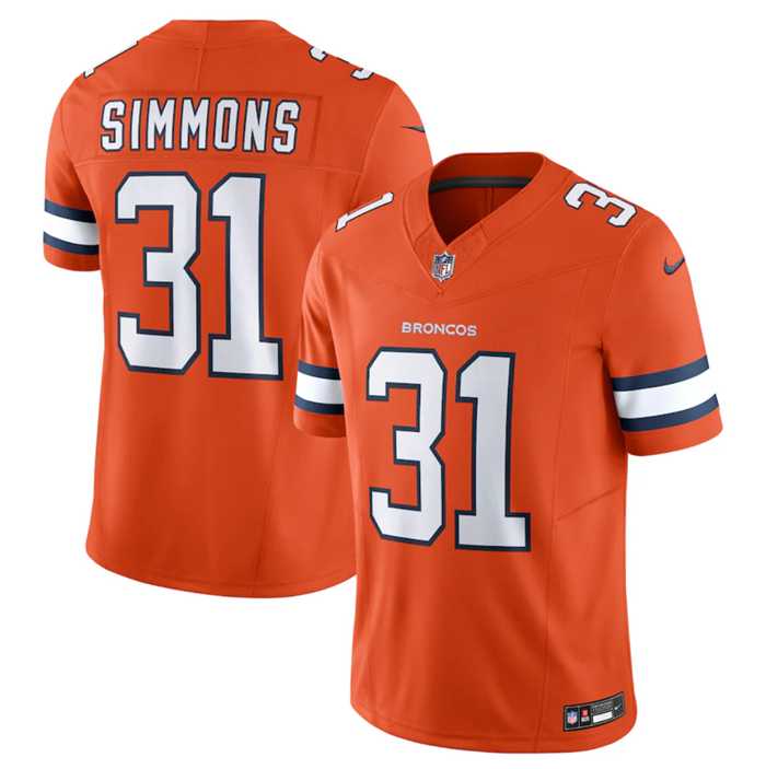 Men & Women & Youth Denver Broncos #31 Justin Simmons Orange 2023 F.U.S.E. Vapor Untouchable Stitched Jersey